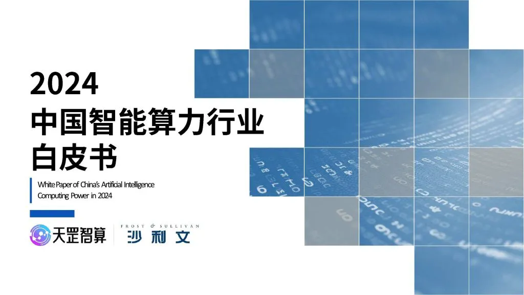 Frost & Sullivan：2024年中国智能算力行业白皮书（附下载地址） - 幸福的耗子-幸福的耗子